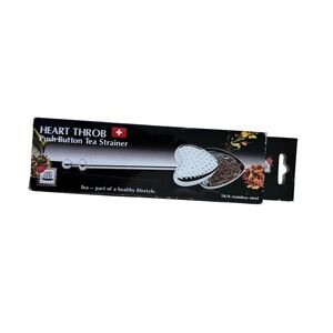 Heart Throb Push Button Stainless Steel Tea Infuser Strainer